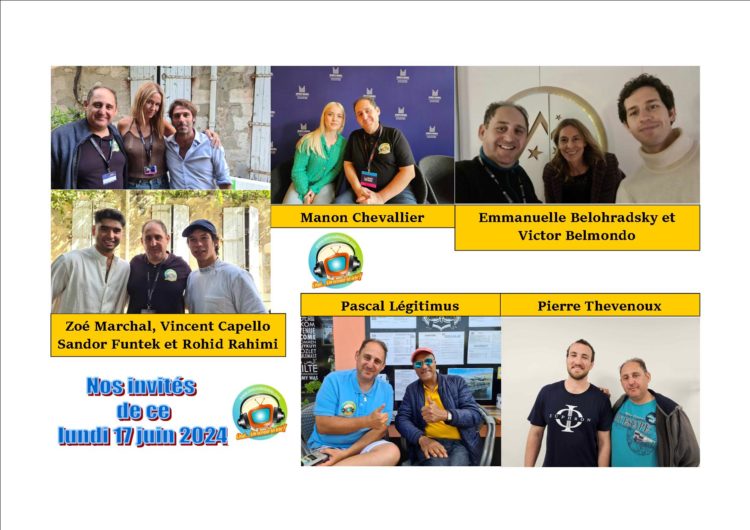 Chut on écoute la télé l’hebdo: le podcast de ce lundi 17 Juin 2024 avec Vincent Capello, Sandor Funtek, Rohid Rahimi, Zoé Marchal, Emmanuelle Belohradsky, Victor Belmondo, Pascal Légitimus, Manon Chevallier et Pierre Thevenoux