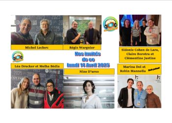 Nine D’Urso, Régis Wargnier, Michel Leclerc, Léa Drucker, Melha Bédia, Claire Borotra, Clémentine Justine et Sidonie Cohen de Lara ce lundi 14 Avril 2025 dans Chut on écoute la télé